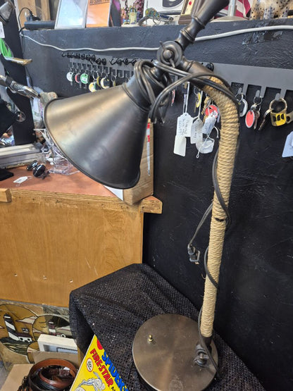 Duvall Task 28" Aged Metal Lamp