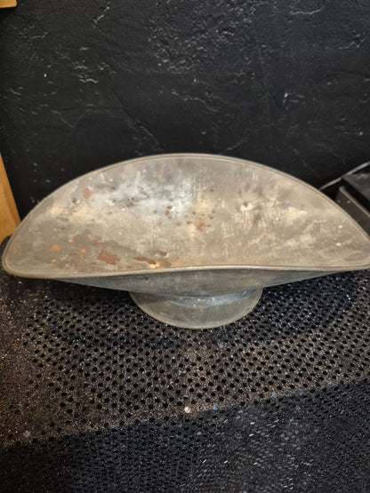 Vintage Footed Metal Scale Tray, 12" × 7"