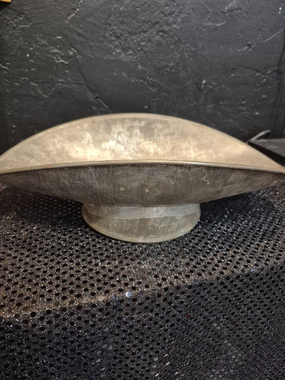 Vintage Footed Metal Scale Tray, 12" × 7"