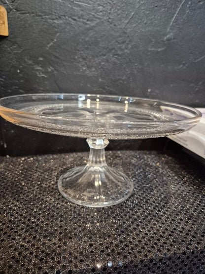 Glass Cake Stand, 9.25"