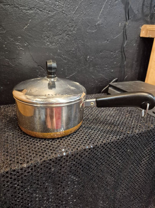 Rever Ware, Copper Bottom Pot, 1 Qt.