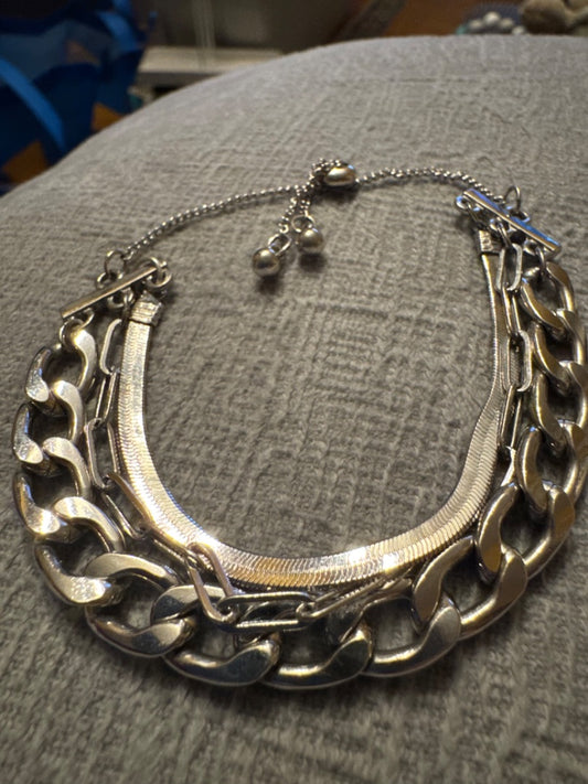 Adjustable Triple Chain Bracelet