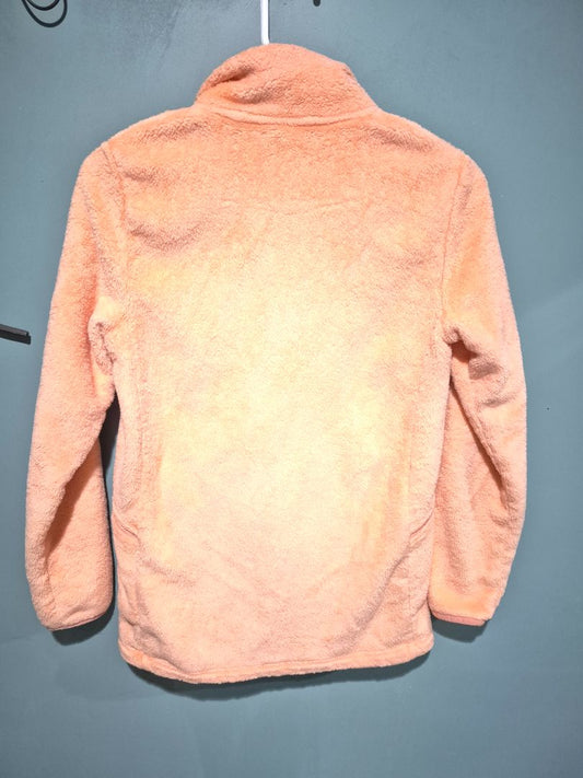 Lands End Peach Sherpa Fleece Pullover Half- Zip