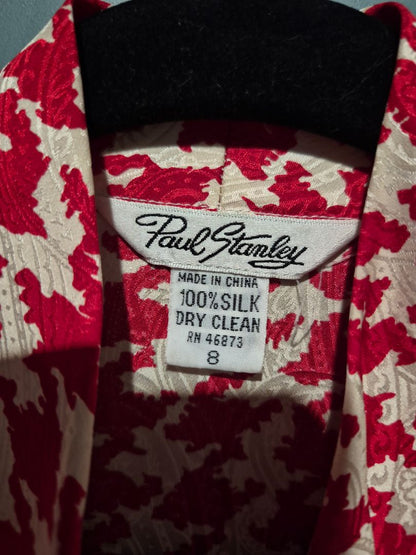 Paul Stanley Silk  Blouse Size 8