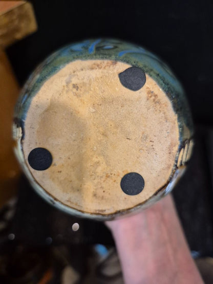 Homemade Ceramic Vase, 4.5" × 9"