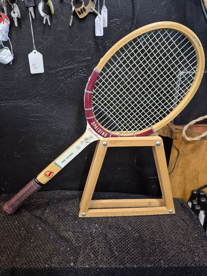 Vintage Spalding Doris Hart Tennis Racquet w/Press, 27"
