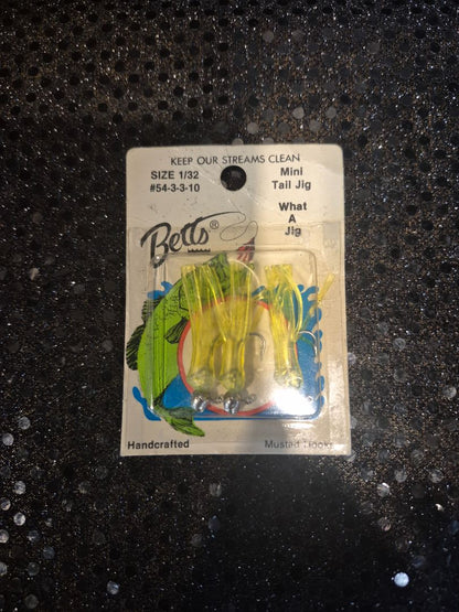 Yellow Betts Mini Tail Jig #54-3-3-10, 1/32