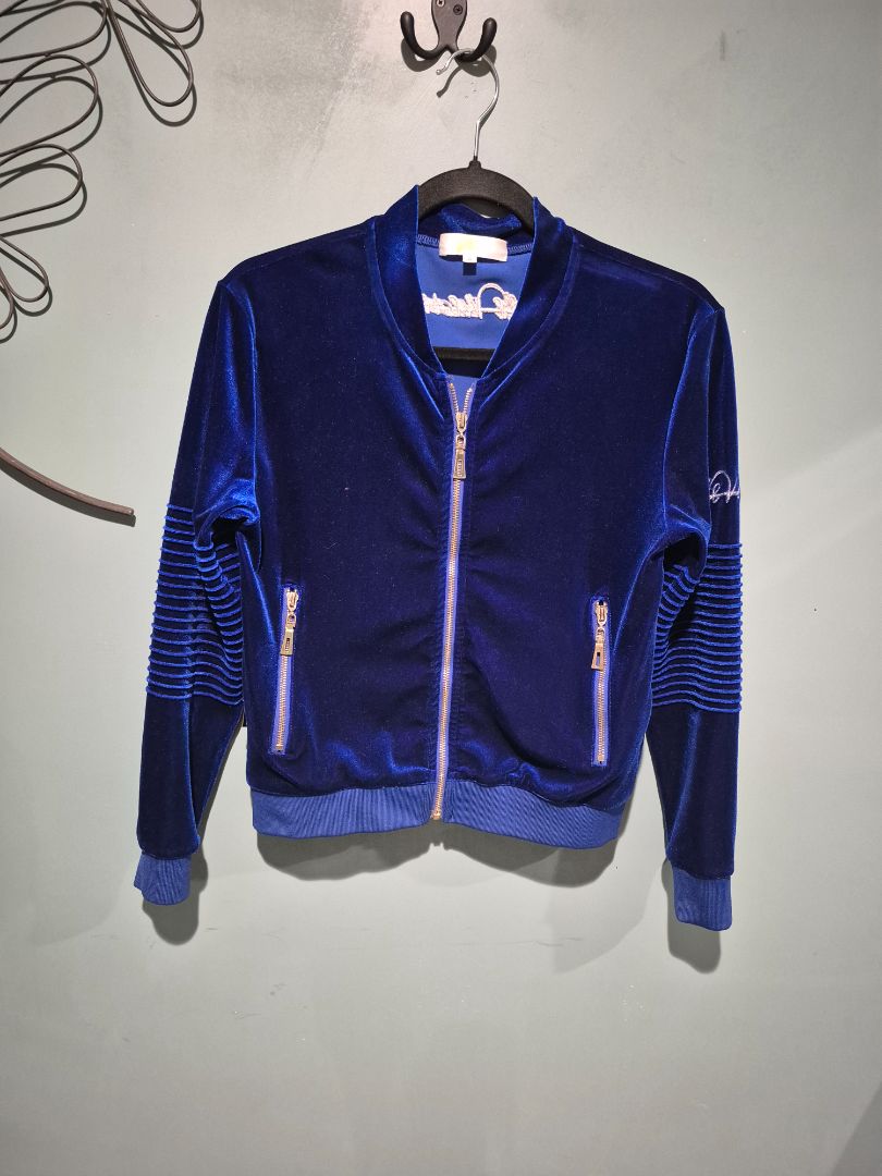 Royal Blue El Velvet Velvet Jacket, S