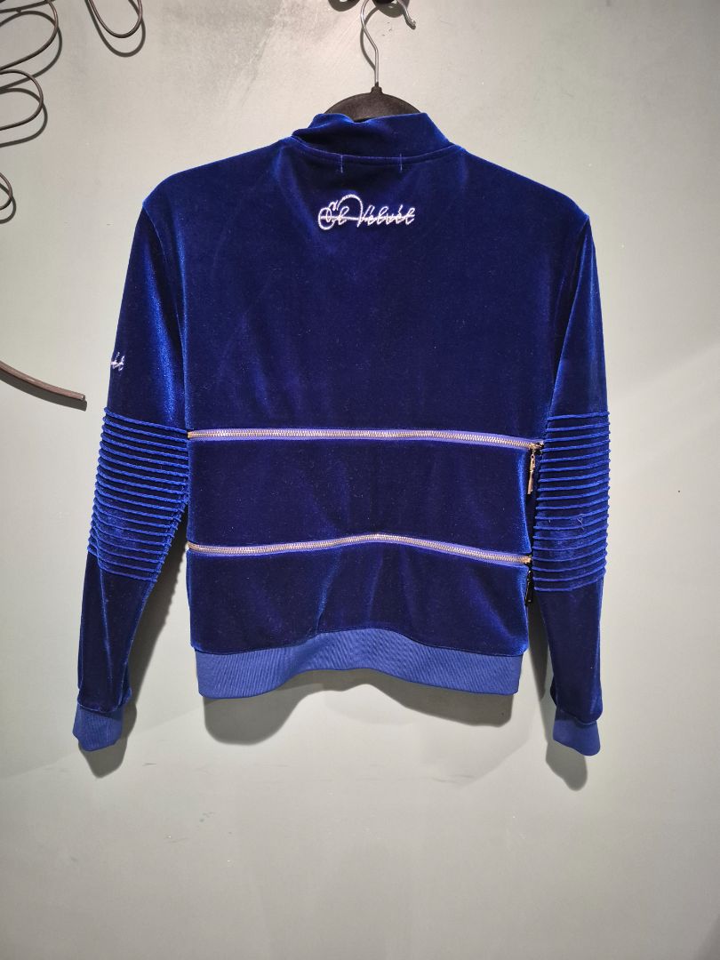 Royal Blue El Velvet Velvet Jacket, S