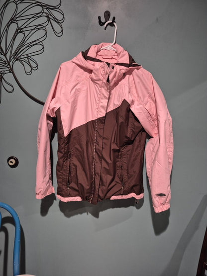 Pink & Brown Columbia Sportswear Omni-Tech Waterproof Breathable Jacket, L