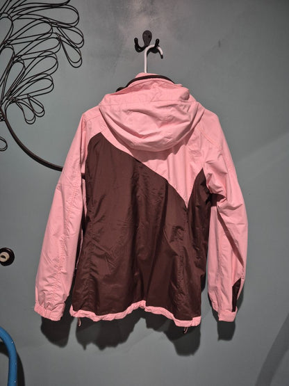 Pink & Brown Columbia Sportswear Omni-Tech Waterproof Breathable Jacket, L