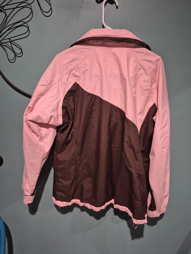 Pink & Brown Columbia Sportswear Omni-Tech Waterproof Breathable Jacket, L