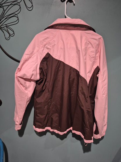 Pink & Brown Columbia Sportswear Omni-Tech Waterproof Breathable Jacket, L