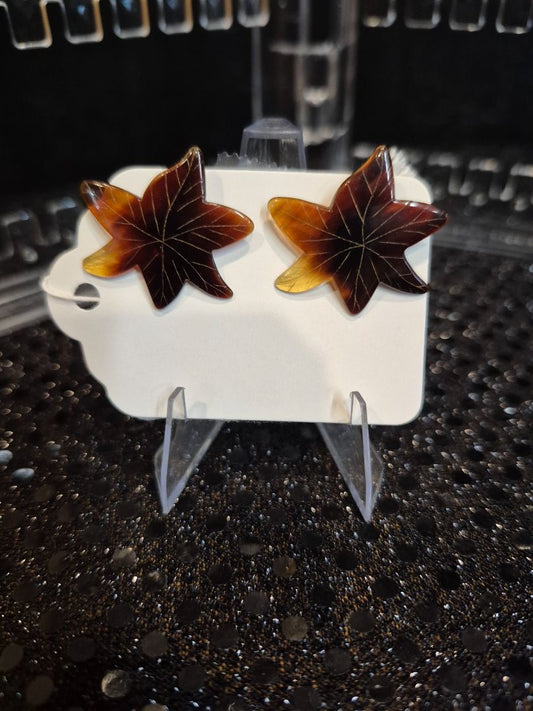 Autumn Leaf Clip-on Earrings