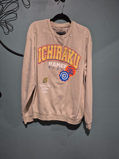 Tan Naruto Shippuden Ichiraku Ramen Sweatshirt, 2X