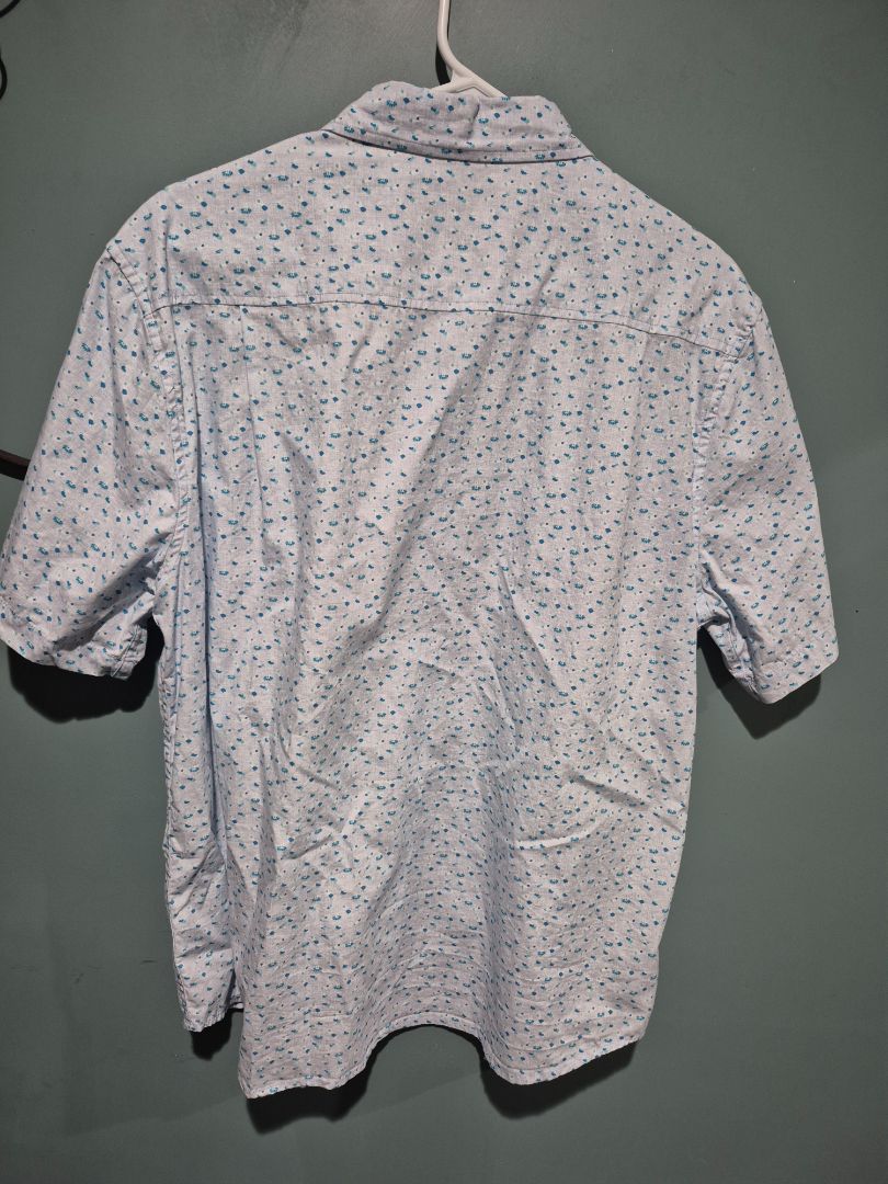 Lt. Blue Havana Jim Short Sleeve Button Shirt, L/G