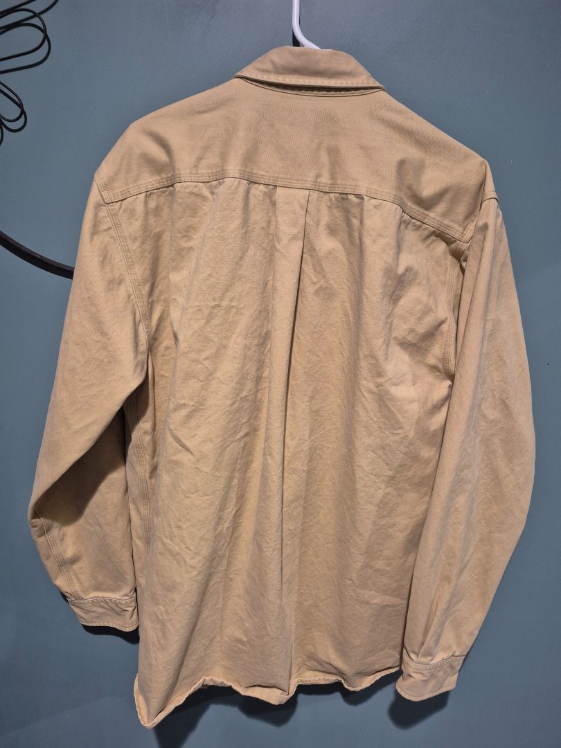 Tan Carhartt Long Sleeve Button Shirt, L Tall