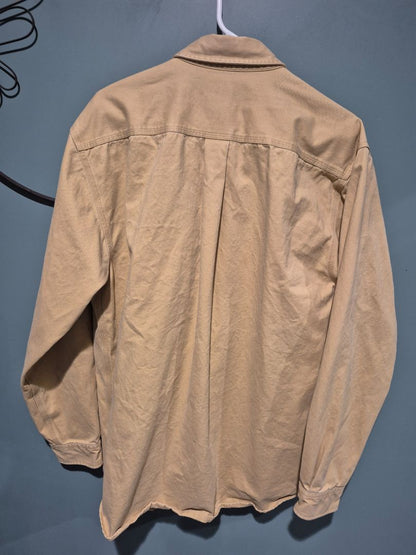 Tan Carhartt Long Sleeve Button Shirt, L Tall