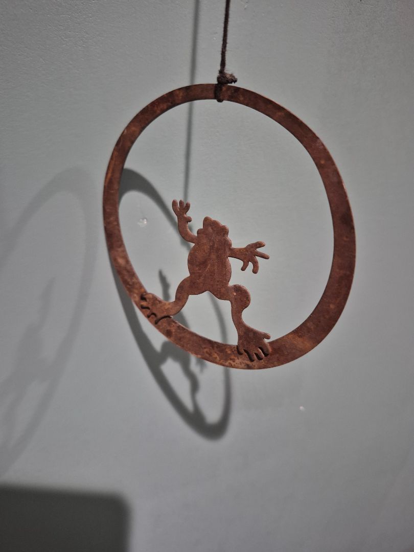 Vintage Glass Face Sun w/Metal Wind Chime, 10" × 44"