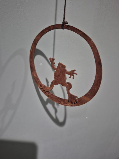 Vintage Glass Face Sun w/Metal Wind Chime, 10" × 44"