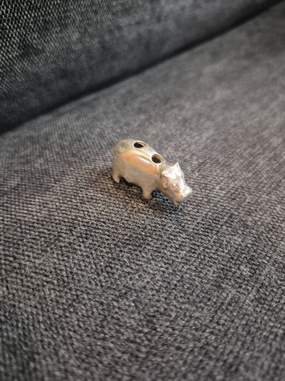 Sterling Silver Hippopotamus Charm