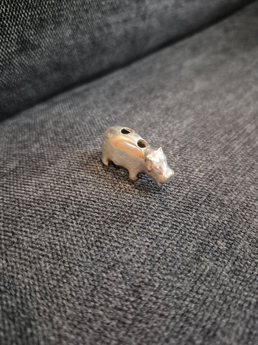 Sterling Silver Hippopotamus Charm