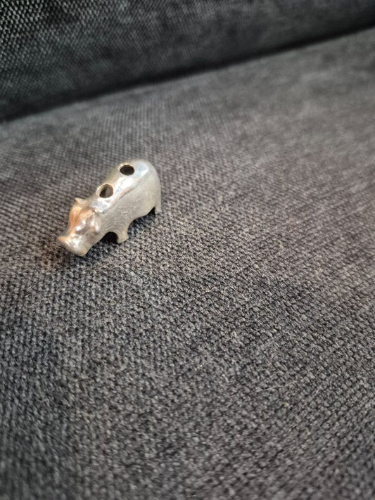 Sterling Silver Hippopotamus Charm