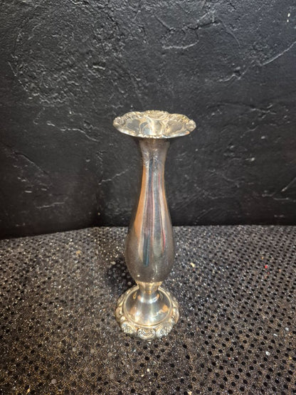 Baroque By Wallace 758 Silver Plated Bud Vase, 7"