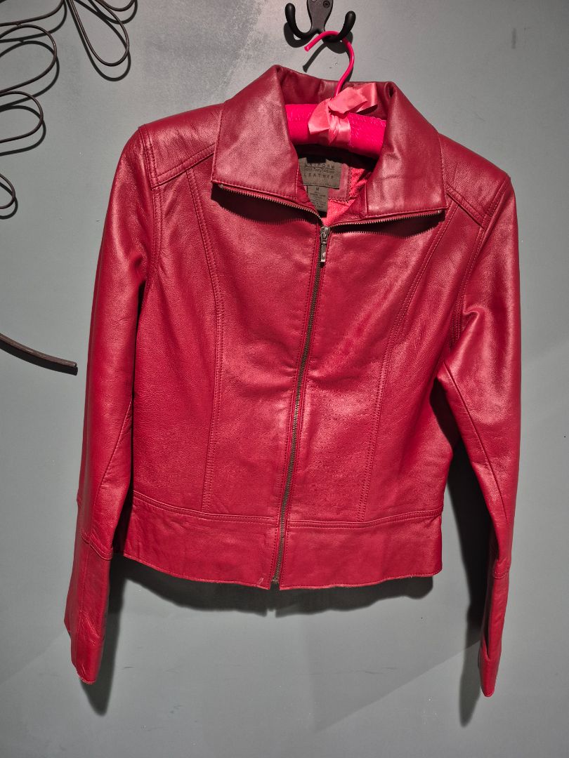 Dk Red John Paul Richard Uniform Leather Jacket, M
