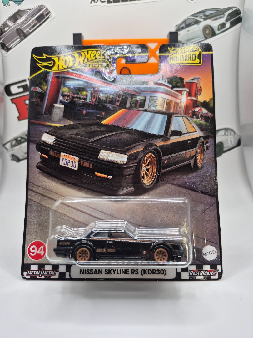 Hot Wheels NISSAN SKYLINE RS (KDR30) BLACK BOULEVARD SERIES #94 REAL RIDERS