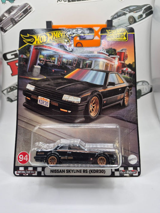 Hot Wheels NISSAN SKYLINE RS (KDR30) BLACK BOULEVARD SERIES #94 REAL RIDERS