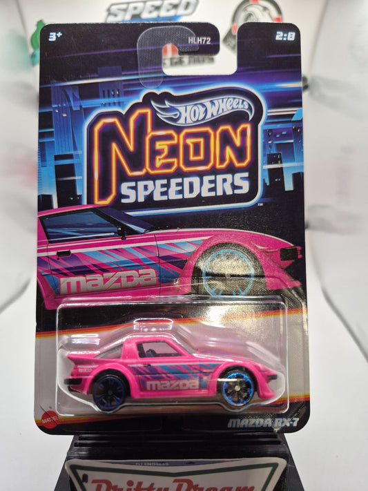 Hot Wheels ’95 Mazda RX‑7 Drift Neon Speeders Neon Pink