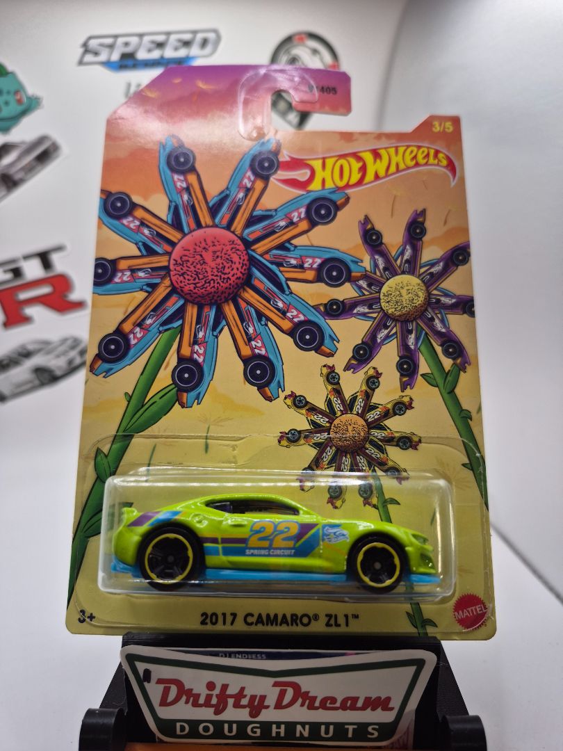 Lime green Hot Wheels 2017 Chevy Camaro Spring Edition