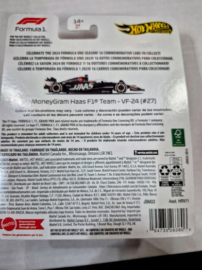 Red Hot Wheels Premium Formula 1 MoneyGram HAAS