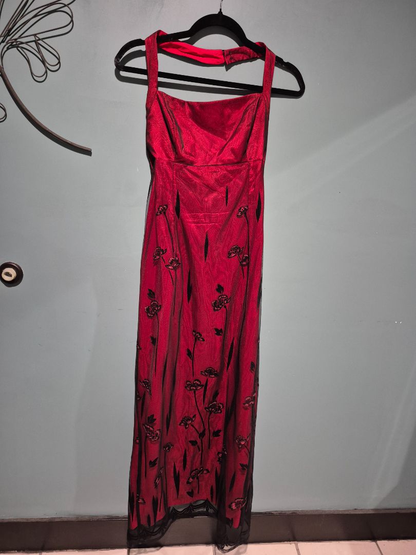 Burgandy Vintage Kiki USA Formal Dress, L (8)