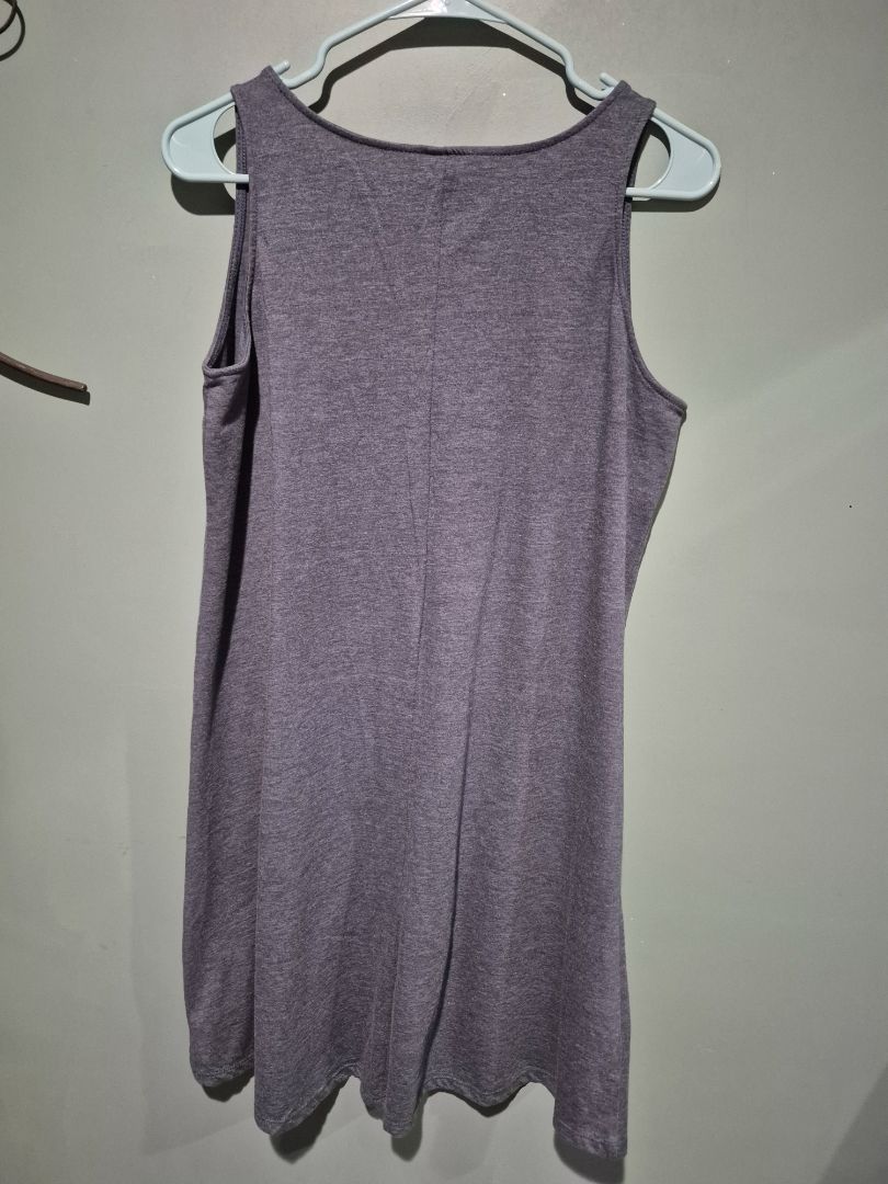 Grey Instant Message Shift Dress, M