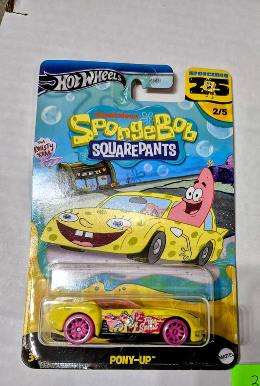 Hot Wheels Nickelodeon 25th Anniversary SPONGEBOB SQUAREPANTS Pony-Up