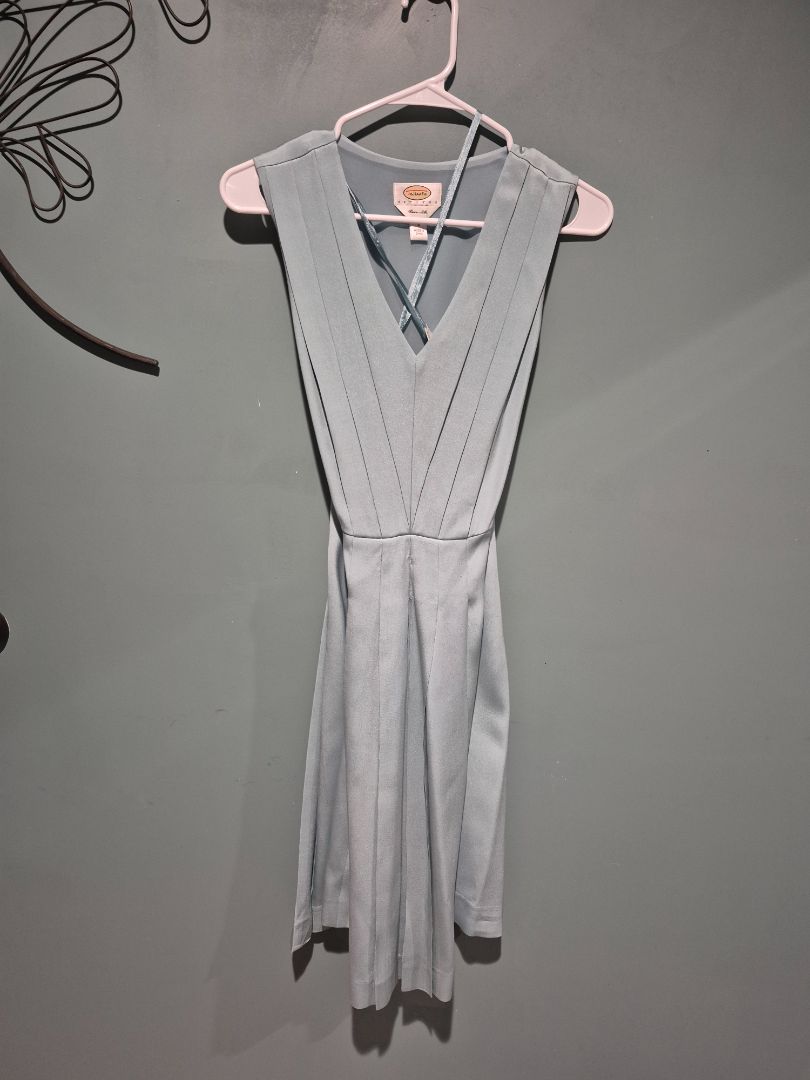 Robin's Egg Blue Talbot's Petites Pure Silk Sleeveless Dress, 8