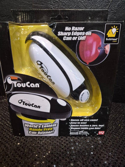 White TouCan Hands Free Can Opener