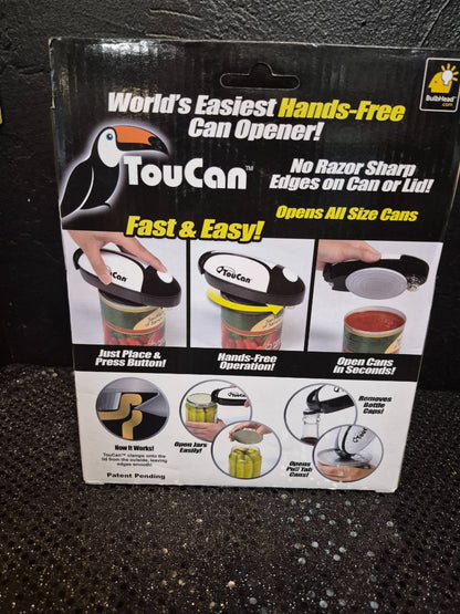 White TouCan Hands Free Can Opener