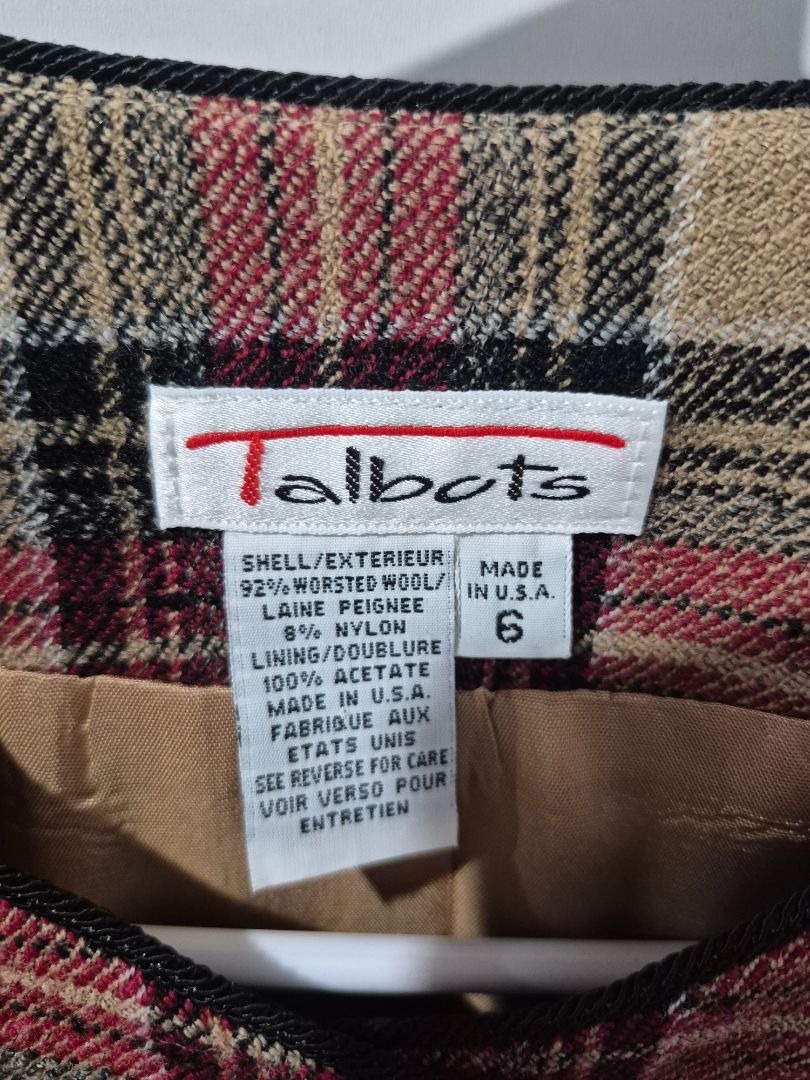 Plaid Talbots Women's Blazer, 6