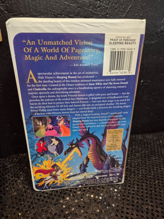 Walt Disney's Masterpiece Sleeping Beauty VHS Video