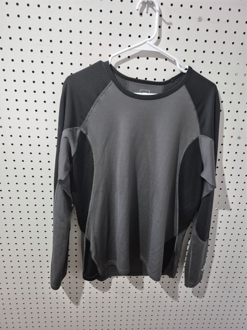 Black & Grey The North Face Men's Long Sleeve Shirt, L