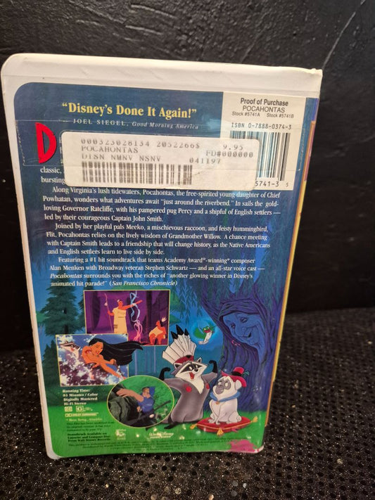 Walt Disney's Masterpiece Pocahontas VHS Video Tape
