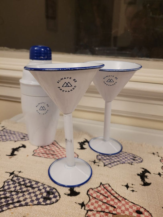 White & Blue Fred Drinkware