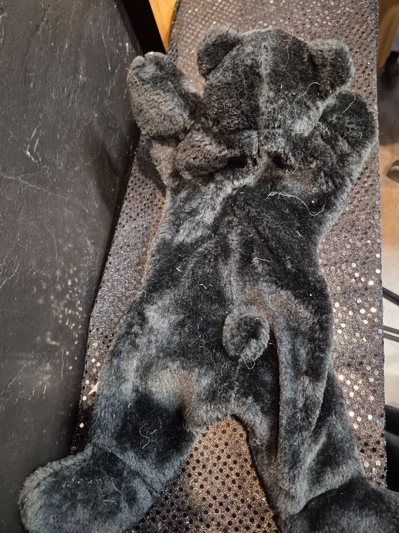 Black  Dog Toy - Bear w/Squeaker Inside