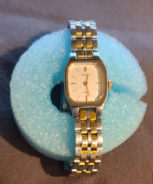 Stainless & Gold Tone Seiko Pulsar Women's Watch Quartz, Women's