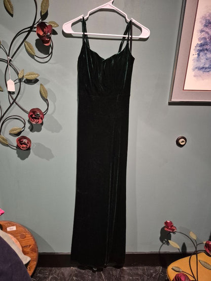 Emerald Green B. Darling Full Length Velvet Dress, 5/6