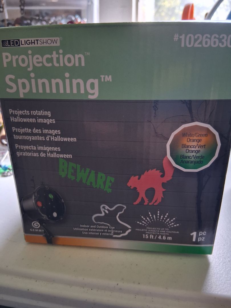 Projection spinning Halloween