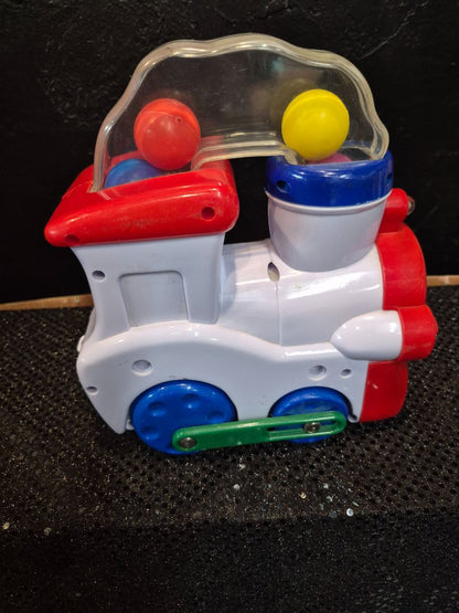 White Navystar Musical Train, 8" × 8.5" × 4"